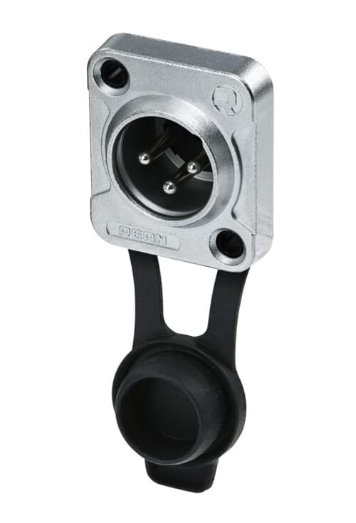 Bild von XLR chassis D 3 pin pen nikkel behuizing tincontact IP65 REAN